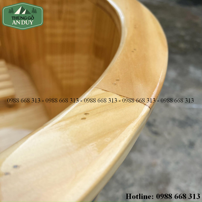 Kỹ thuật ghép mộng và đai nén trên thân bồn tắm gỗ thông