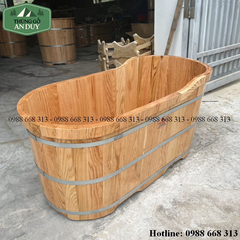 Van xả nhấn và xi phông bồn tắm gỗ Sồi.
