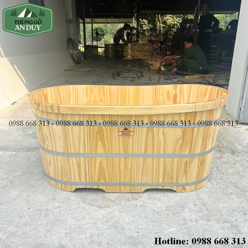 Van xả đáy bồn tắm gỗ Thông 2 người.