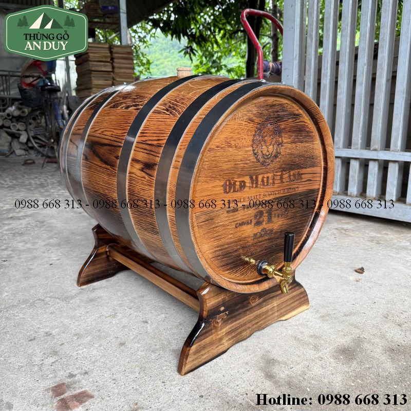 Cấu tạo mặt trong và đai của thùng gỗ sồi