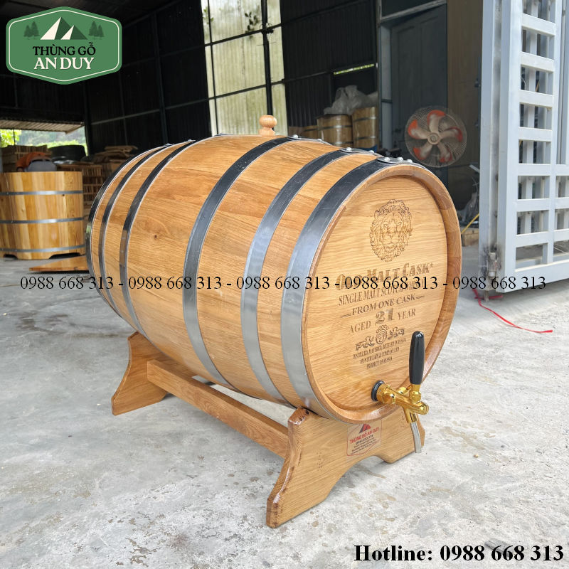 Cấu tạo thùng gỗ sồi ngâm rượu 100L