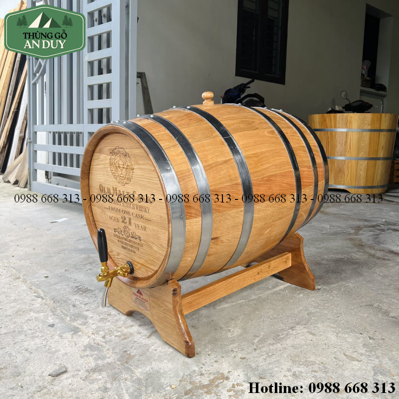 Thùng gỗ sồi 100L dùng ngâm rượu