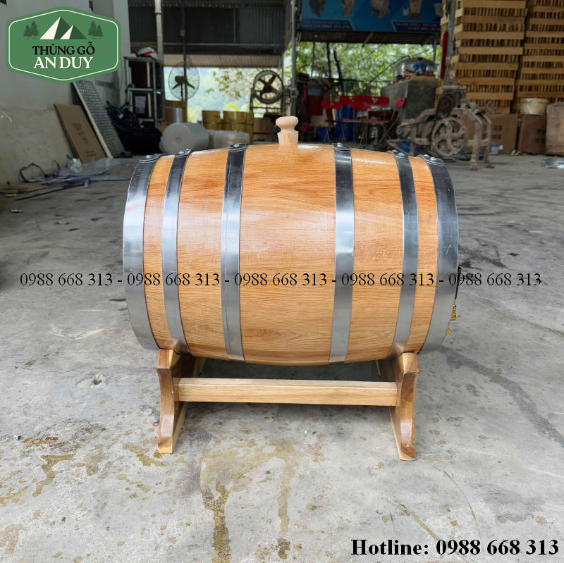 Bình rượu gỗ sồi 50 lít dùng để ngâm rượu