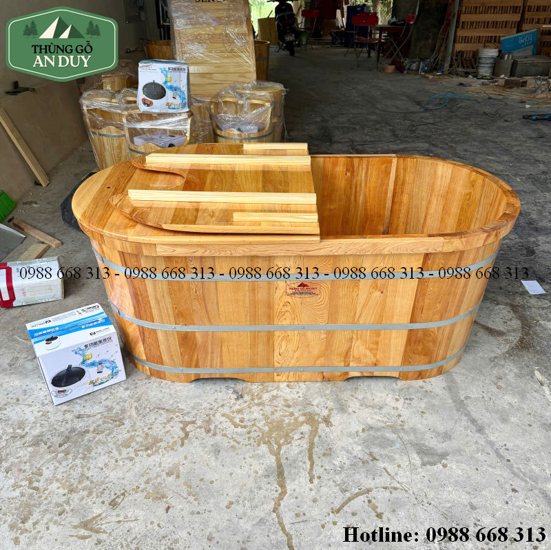 Máy xông hơi 4L dùng cho bồn tắm gỗ Pơ Mu.
