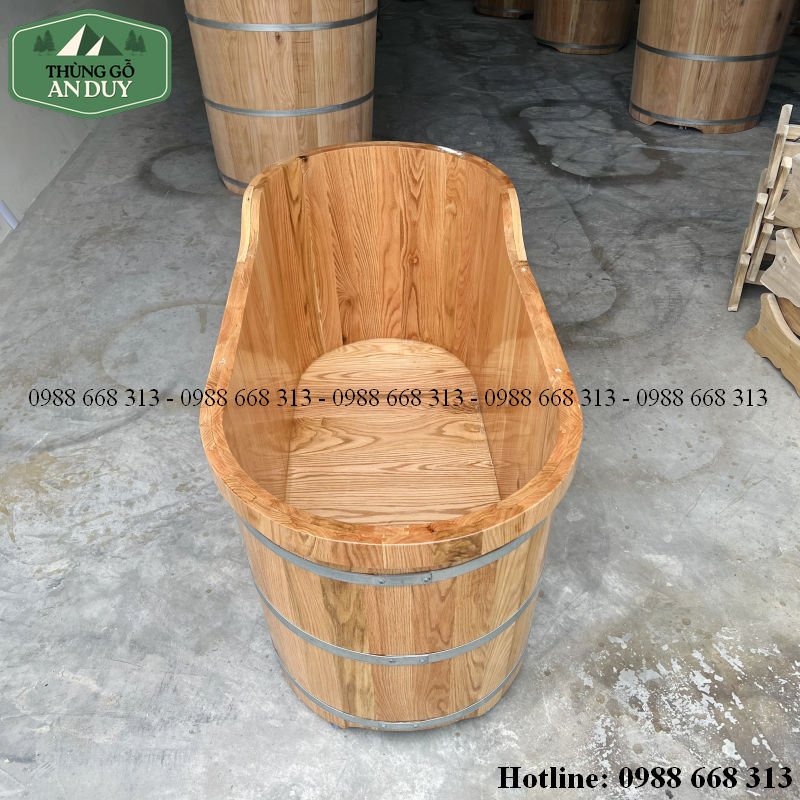 Ghép hèm âm dương 7 ly bồn tắm gỗ Sồi.