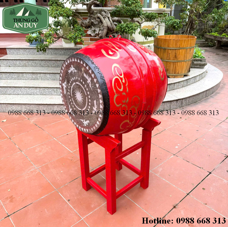 Các mẫu trống trường học gỗ mít da trâu tại Xưởng An Duy.