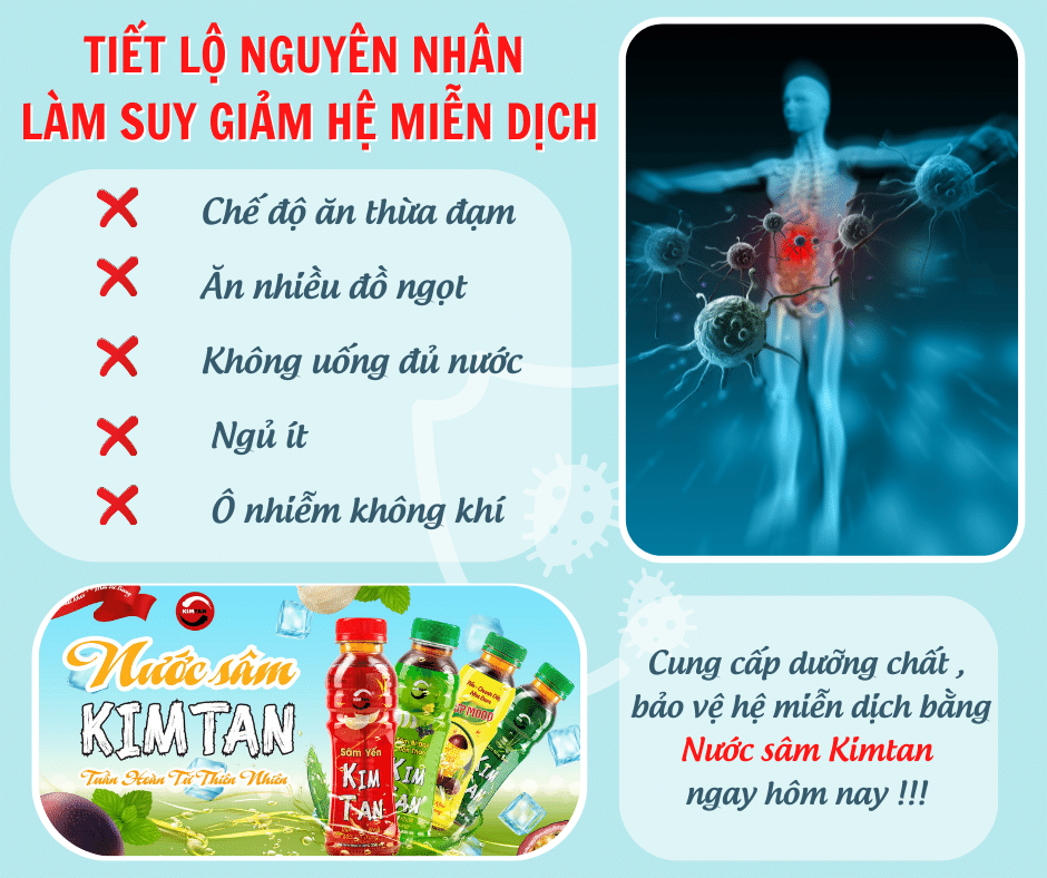 TIẾT LỘ NGUYÊN NHÂN LÀM SUY GIẢM HỆ MIỄN DỊCH