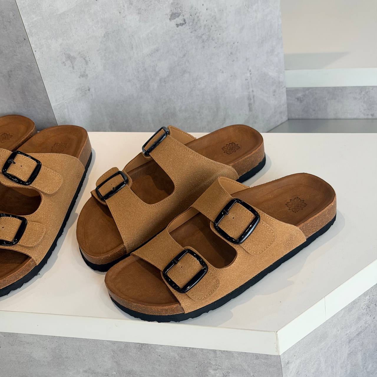 Dép Mantini Double Strape Brown