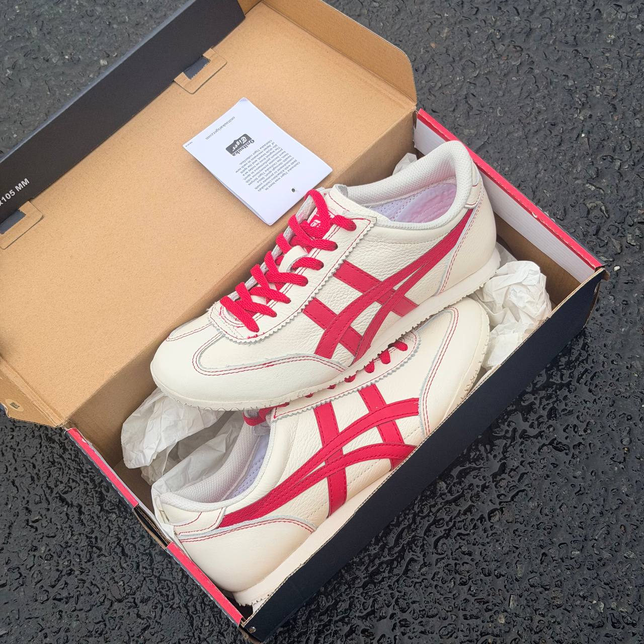 Giày Onitsuka Tiger Machu Racer 'White Red' [1183B770-110]