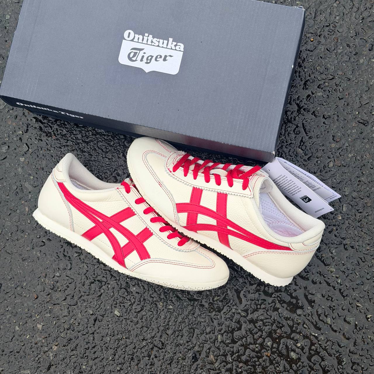 Giày Onitsuka Tiger Machu Racer 'White Red' [1183B770-110]