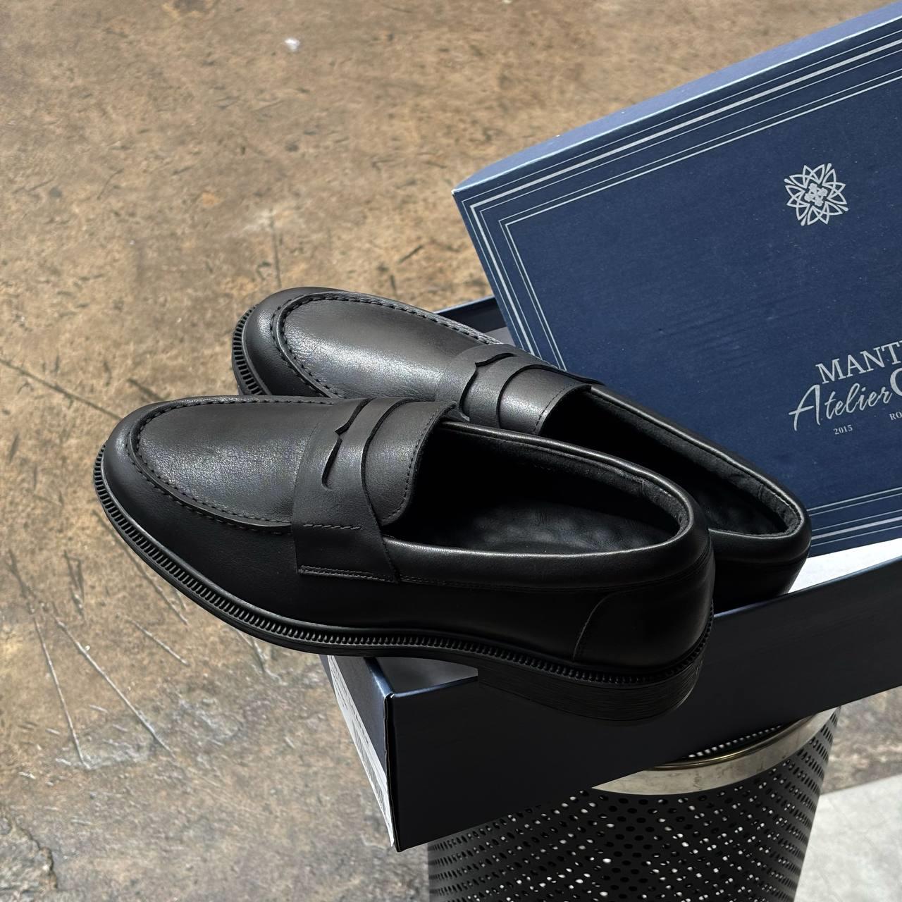 Giày Francis Mantini Loafer Shiny Leather ''Black'' [23570KD006]