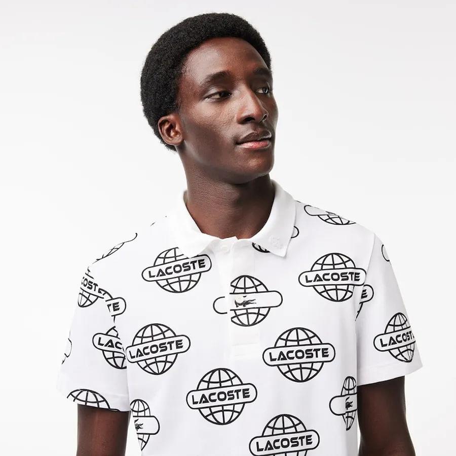 Áo Polo Lacoste Globe Print Movement ''White Pattern'' [PH1175 51 AU8]