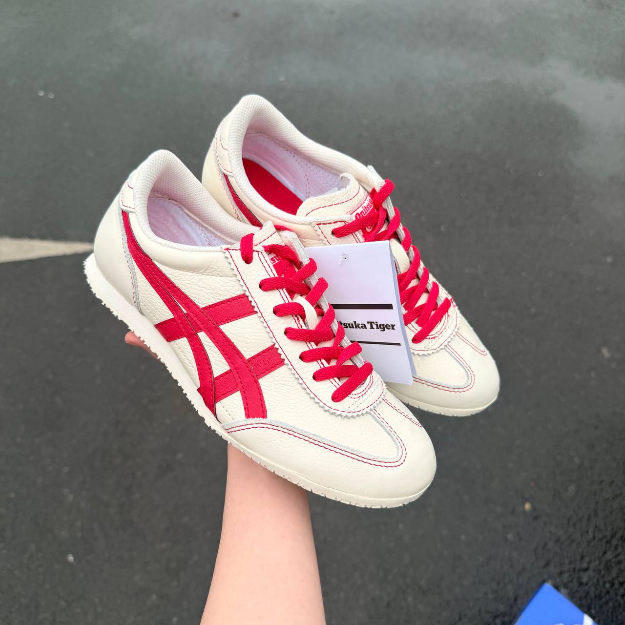 Giày Onitsuka Tiger Machu Racer 'White Red' [1183B770-110]