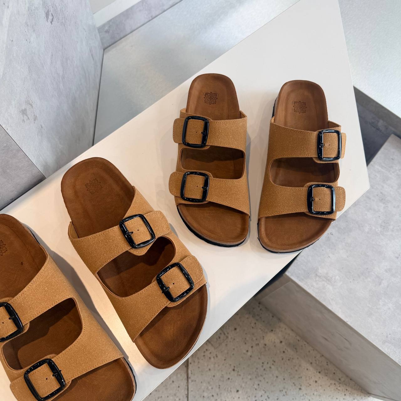 Dép Mantini Double Strape Brown