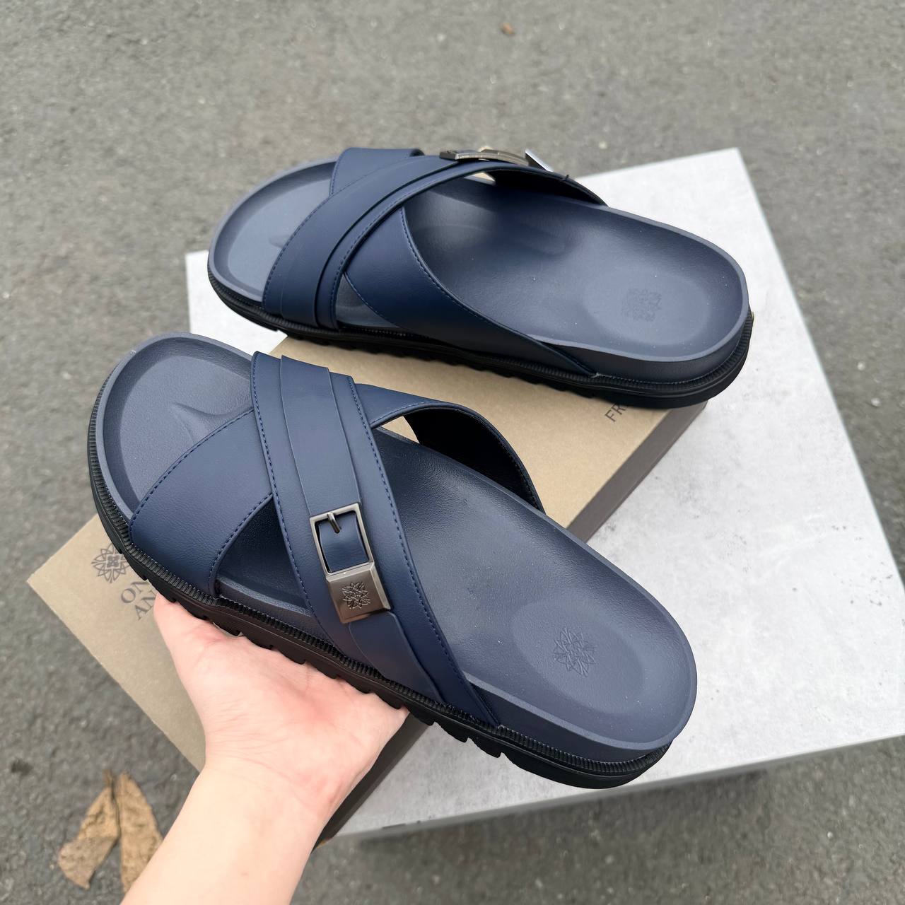 Dép Francis Mantini Velar Crossover 2 Sandal Navy