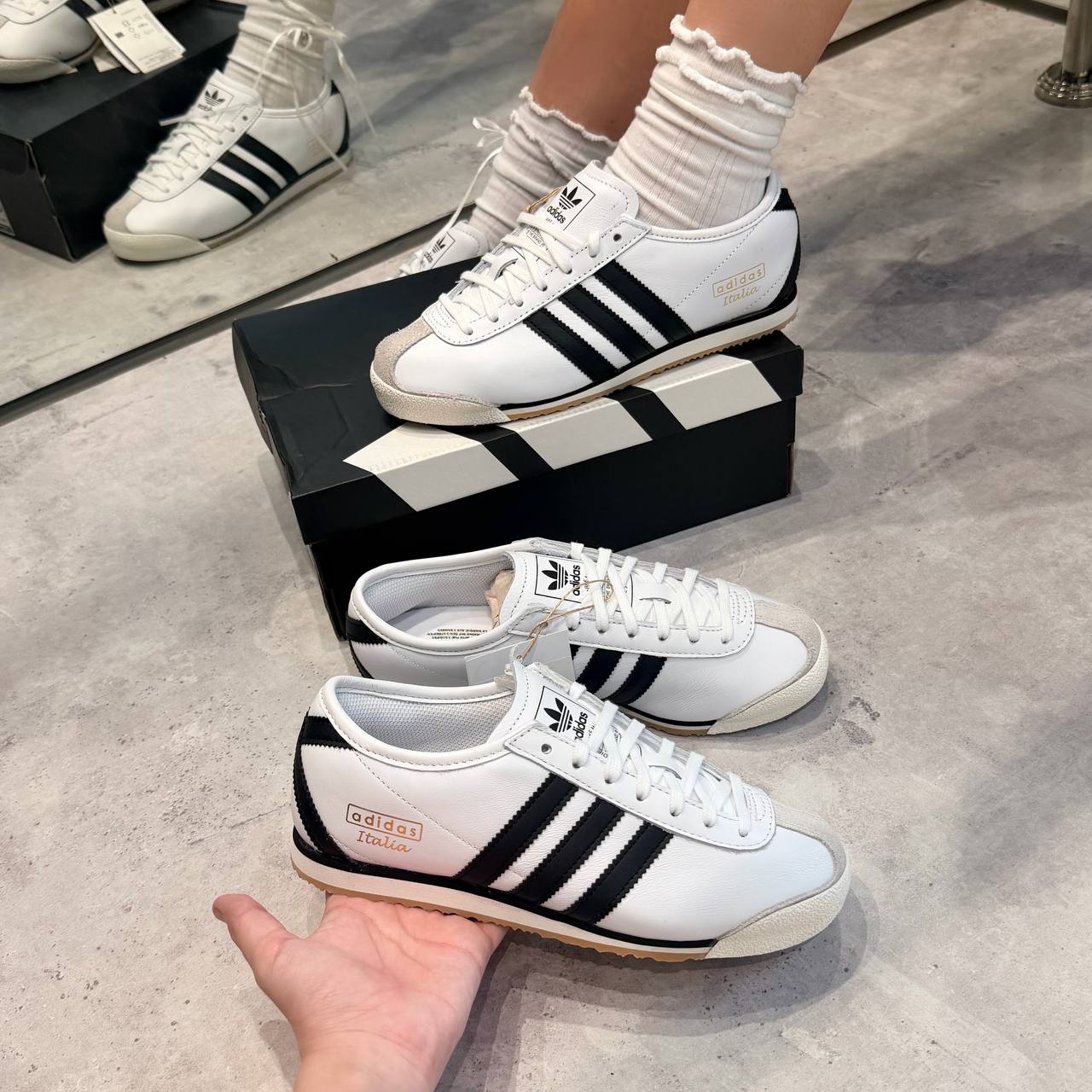 Giày Adidas Italia 70s ”White Black Gum’ JS1323