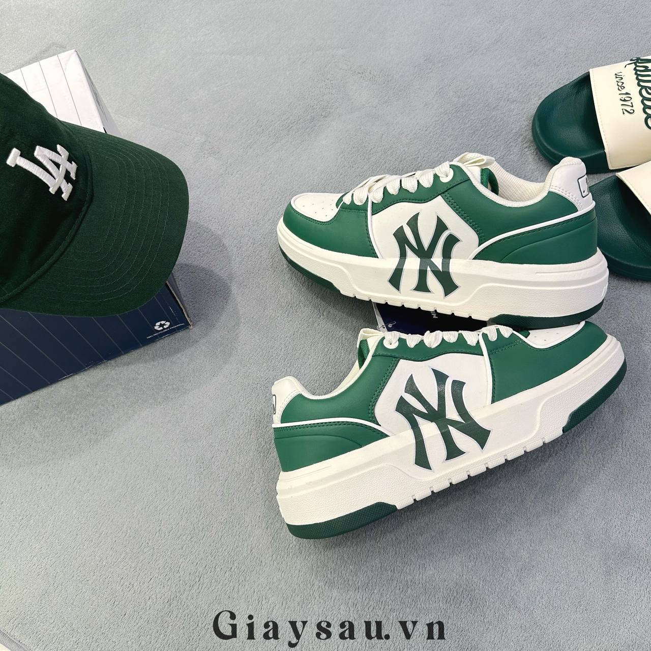 Giày MLB Liner Basic New York Yankees Green Like Auth  Shop giày Replica