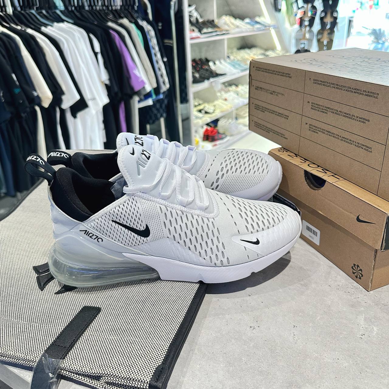 Giày Nike Air Max 270 White/Black ** [Ah8050 100] - Giaysau.Vn