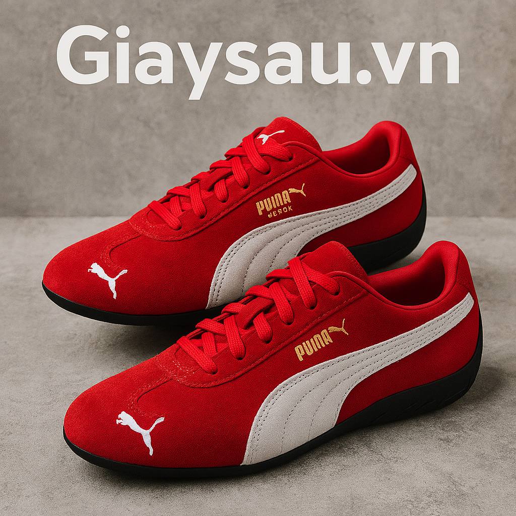 Giày Puma Speedcat OG Red White - GS [401698 02]