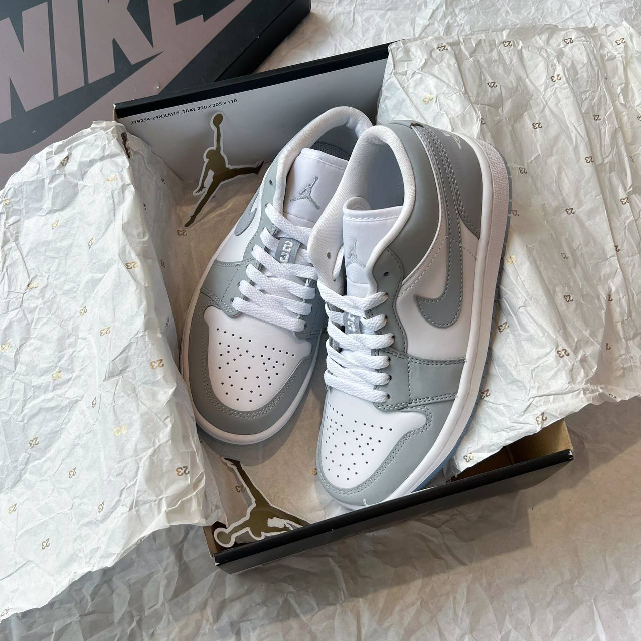 Giày Nike Air Jordan 1 Low White/Grey **[O] [DC0774 105]