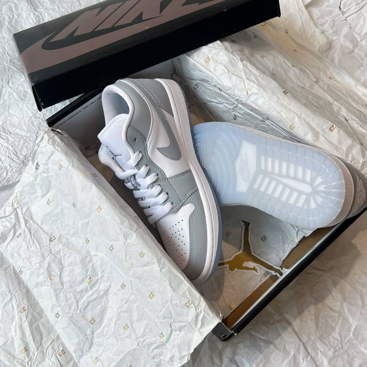 Giày Nike Air Jordan 1 Low White/Grey **[O] [DC0774 105]