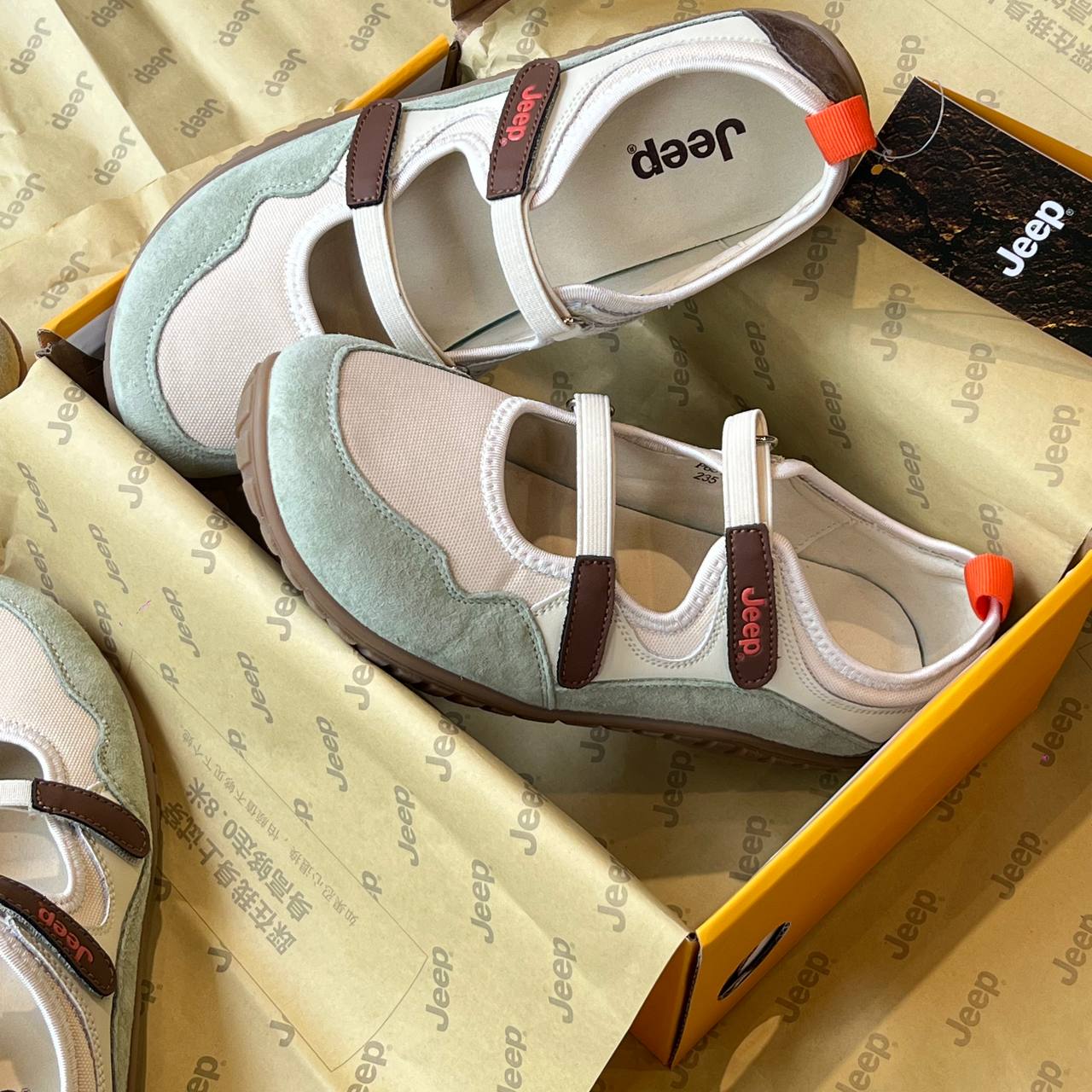 Giày Jeep Outdoor Shoes Women's Low Top ''Cream Light Green'' [P651W13112]
