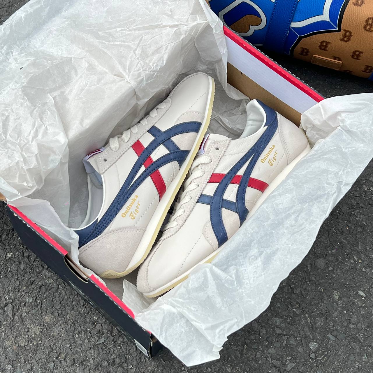 Giày Onitsuka Tiger RUNSPARK 'white/ blue ' [ 1183b480 107 ]