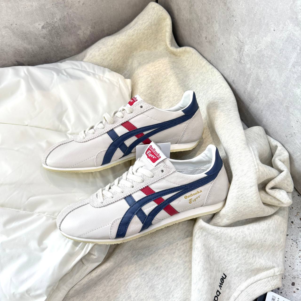 Giày Onitsuka Tiger RUNSPARK 'white/ blue ' [ 1183b480 107 ]