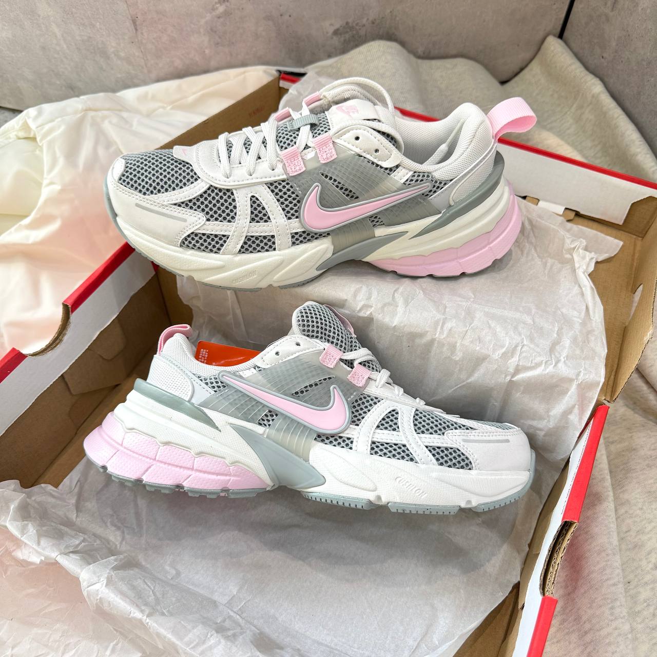 Giày Nike V2K Run ‘Light Pumice Pink Foam’ [HQ4046 001]