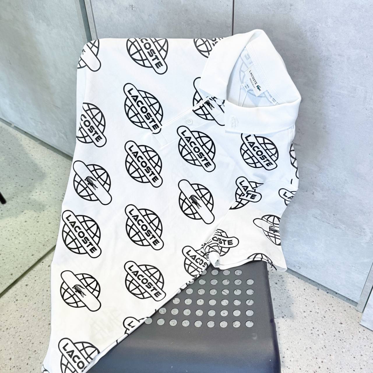 Áo Polo Lacoste Globe Print Movement ''White Pattern'' [PH1175 51 AU8]