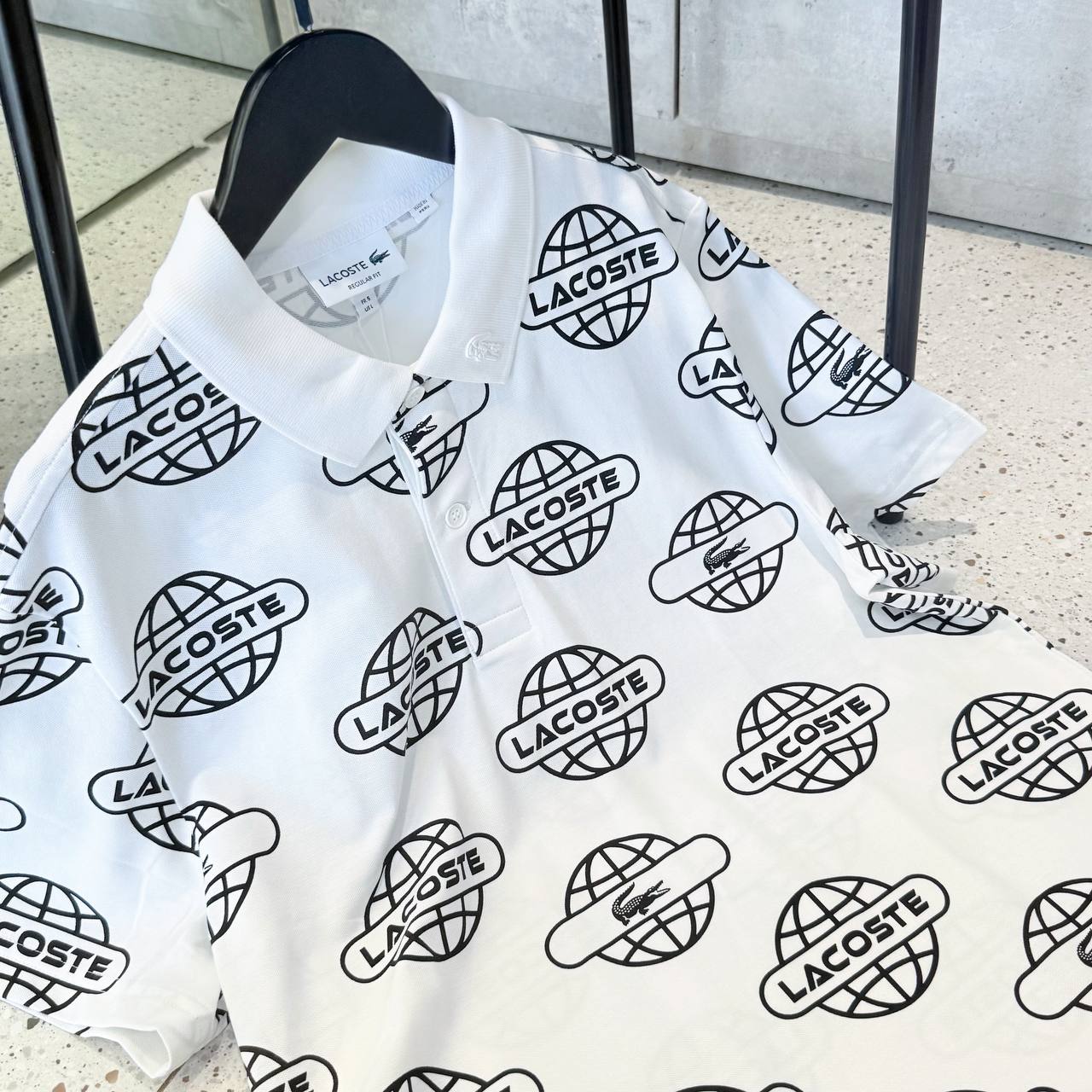 Áo Polo Lacoste Globe Print Movement ''White Pattern'' [PH1175 51 AU8]
