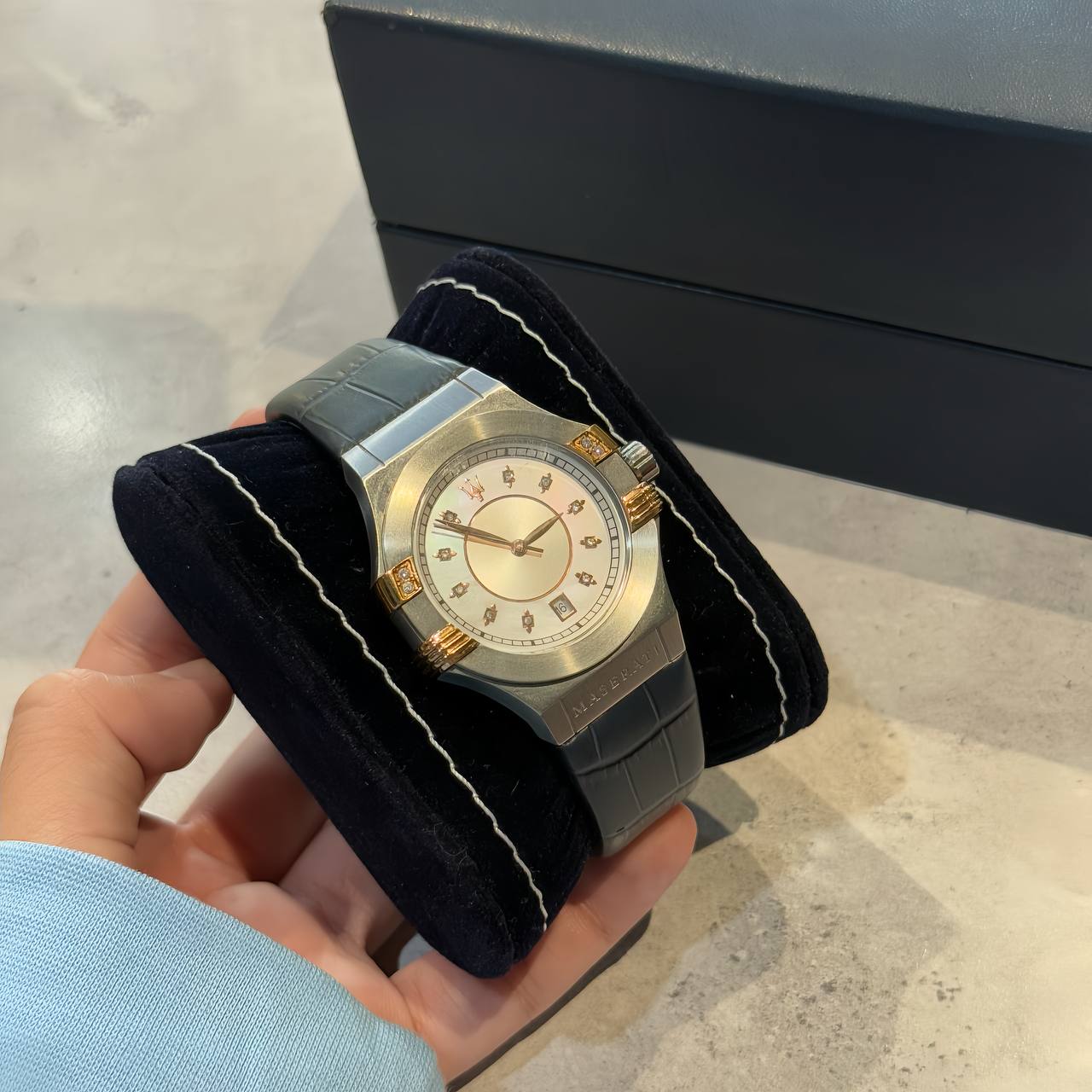 Đồng Hồ Maserati Potenza Chronograph Silver Dial Ladies Watch Navy ** [R8851108502]