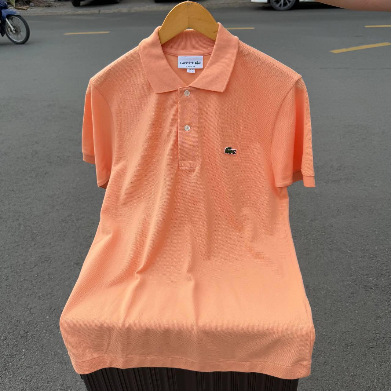 Polo Nam Lacoste Men's Paris Shirt Regular Fit Stretch Cotton Piqué