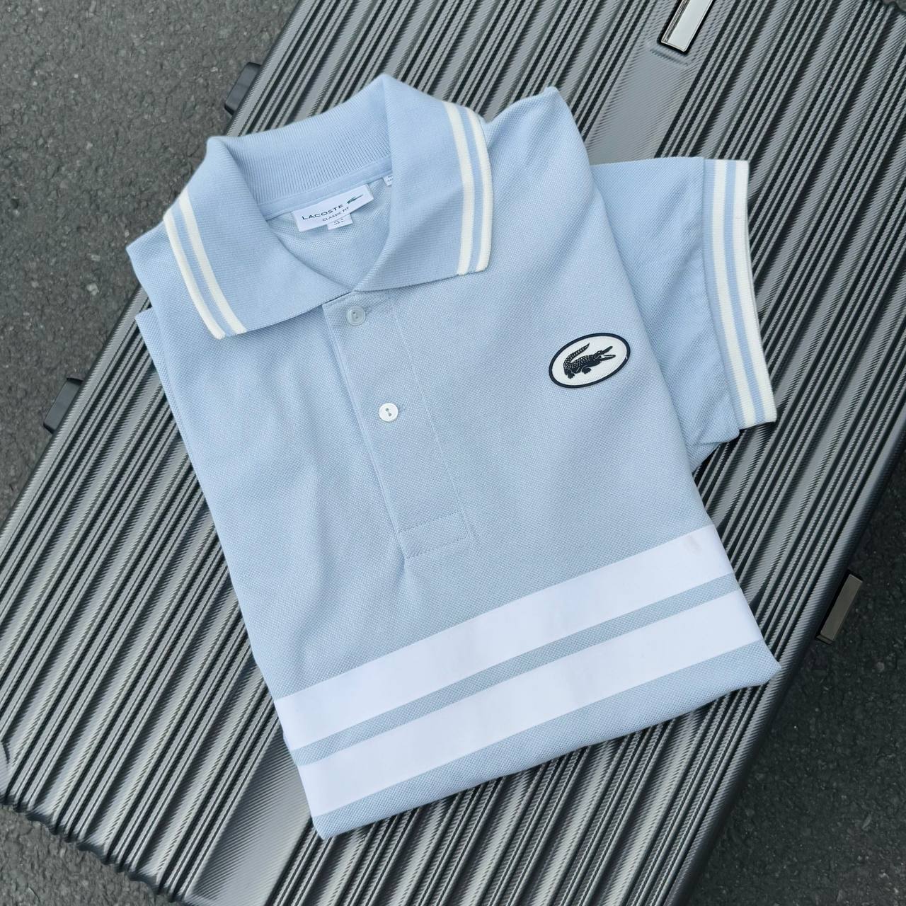 Áo Polo Lacoste Polera Original Blue White [Ph7447]