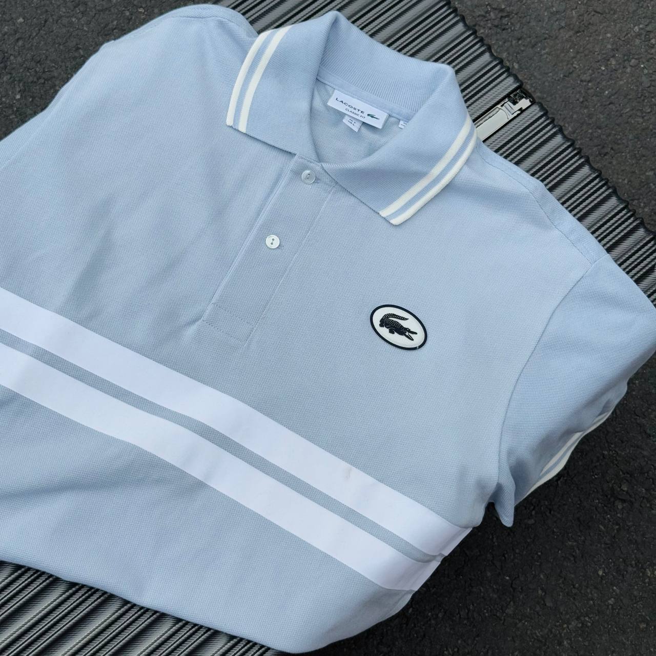 Áo Polo Lacoste Polera Original Blue White [Ph7447]