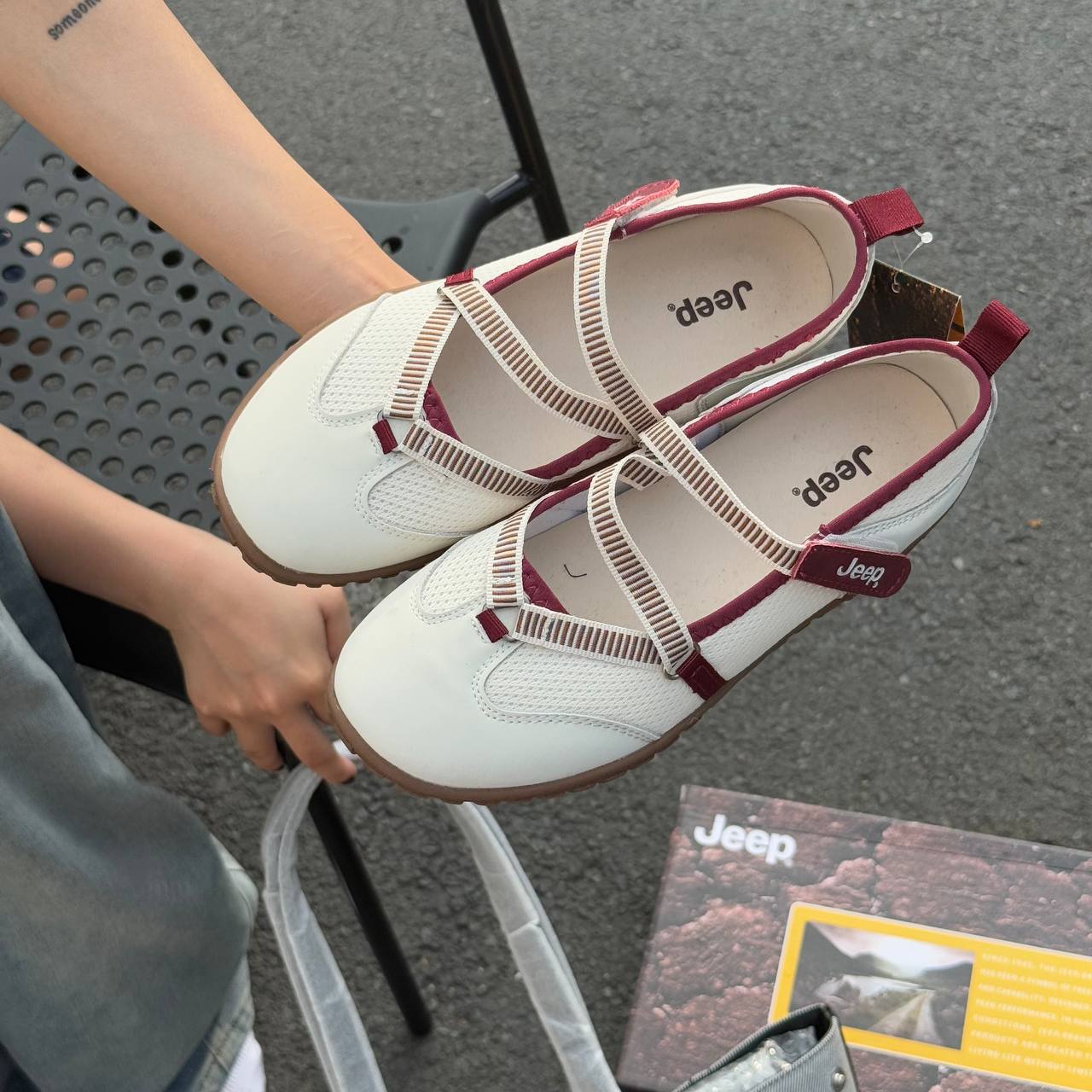 Giày Jeep Outdoor Shoes Women's Low Top ''Begie Red'' [P651W13111]