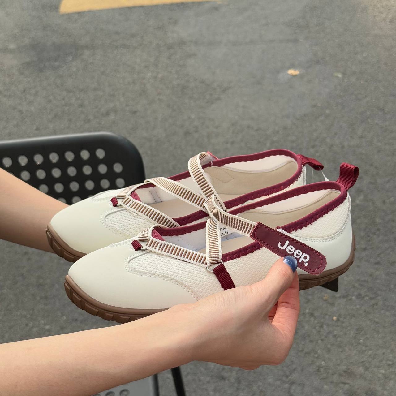 Giày Jeep Outdoor Shoes Women's Low Top ''Begie Red'' [P651W13111]