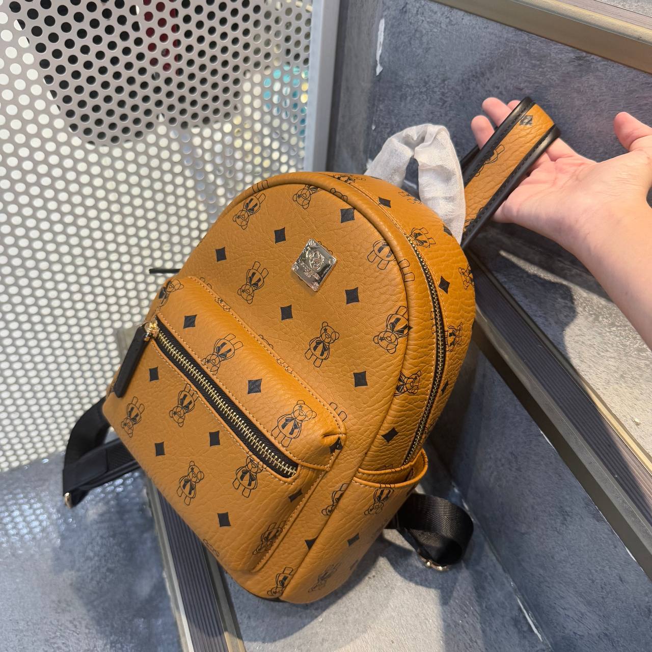 Balo TTWN Bear Monogram golden brown SIZE M