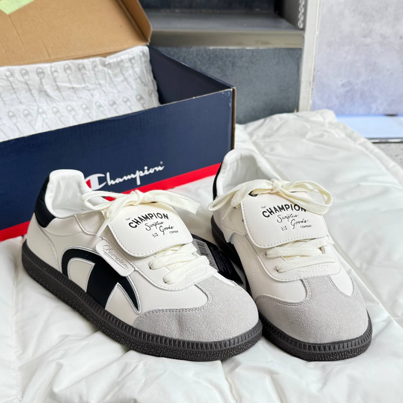 Giày Champion Essentials Champ T-Trainer ' Cream/Black