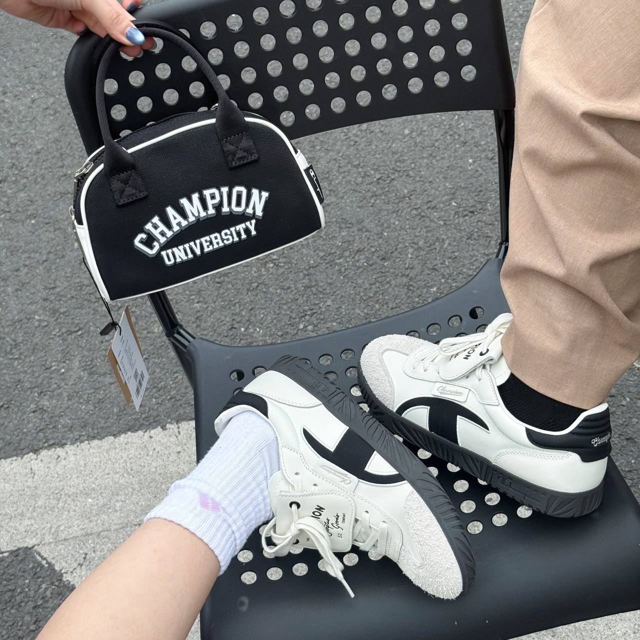 Giày Champion Essentials Champ T-Trainer ' Cream/Black
