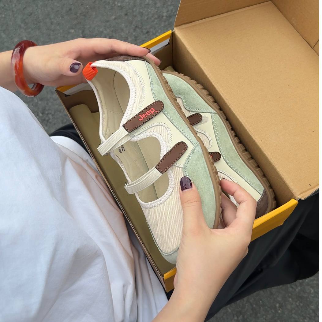 Giày Jeep Outdoor Shoes Women's Low Top ''Cream Light Green'' [P651W13112]