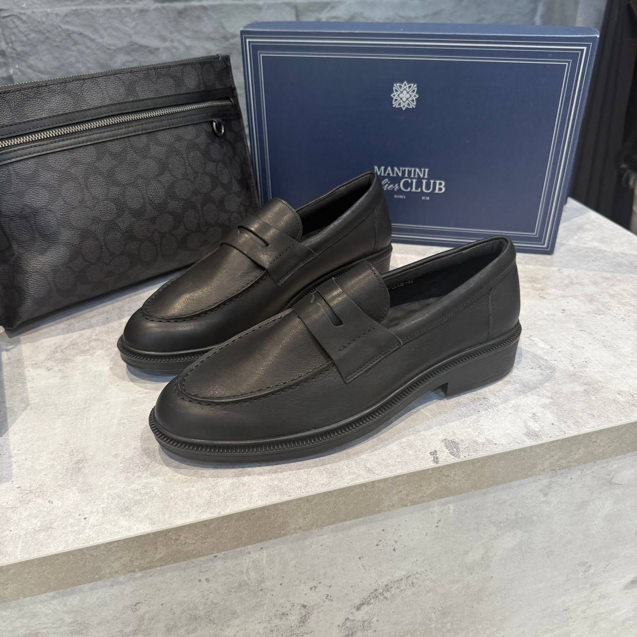 Giày Francis Mantini Loafer Shiny Leather ''Black'' [23570KD006]