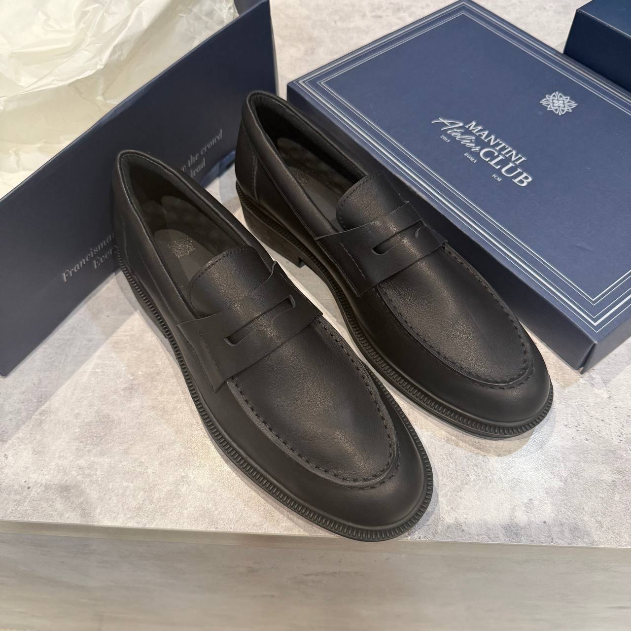 Giày Francis Mantini Loafer Shiny Leather ''Black'' [23570KD006]