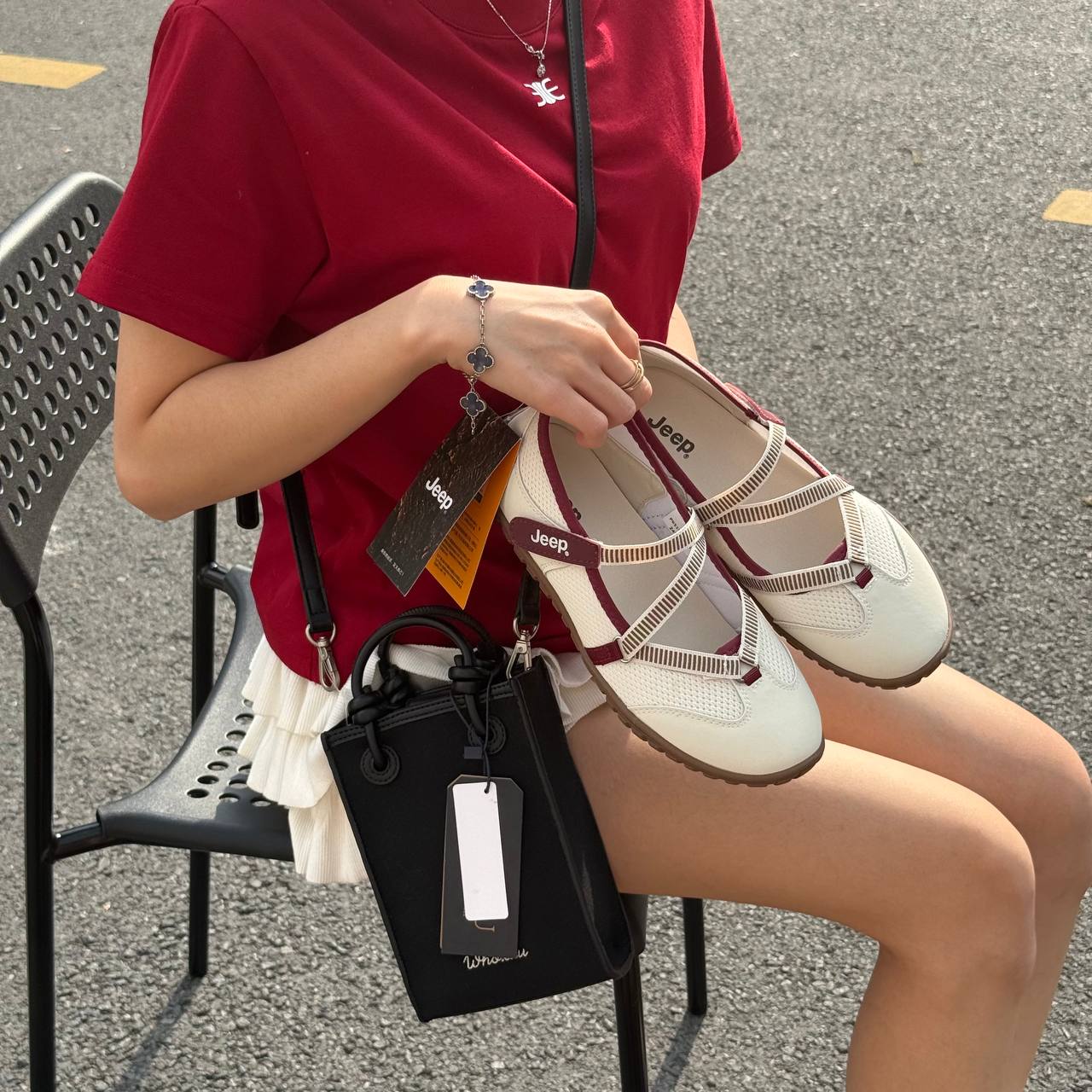 Giày Jeep Outdoor Shoes Women's Low Top ''Begie Red'' [P651W13111]