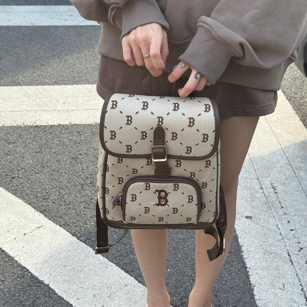 Balo MLB Diamond Monogram Jacquard Boston Red Sox Backpack