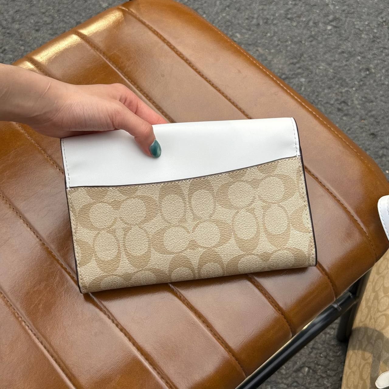 Coach Envelope Crossbody Canvas 'Chalk