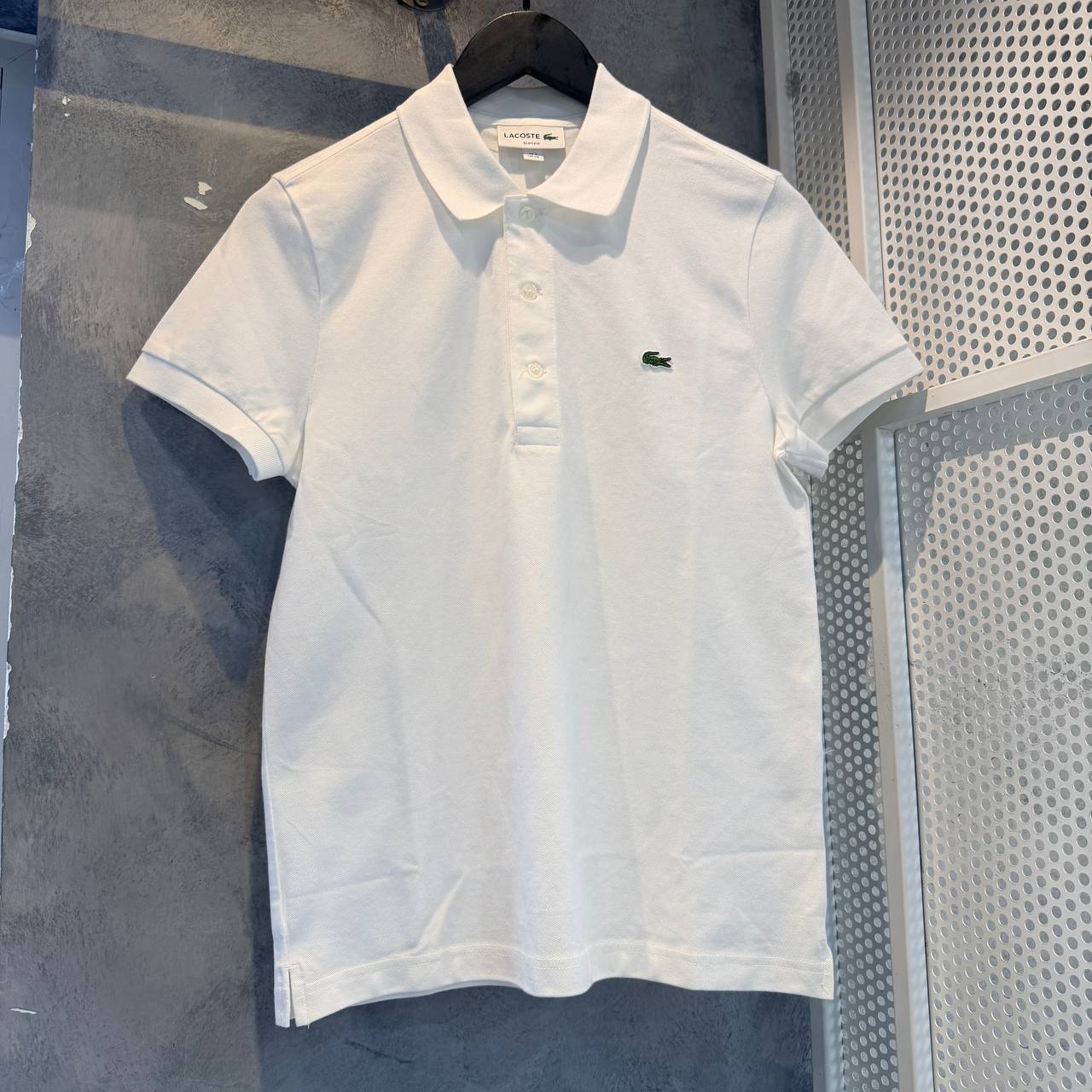 Polo Nam Lacoste Slim Fit Stretch Cotton Piqué Grey Crocodile Polo Shirt PH4014 001
