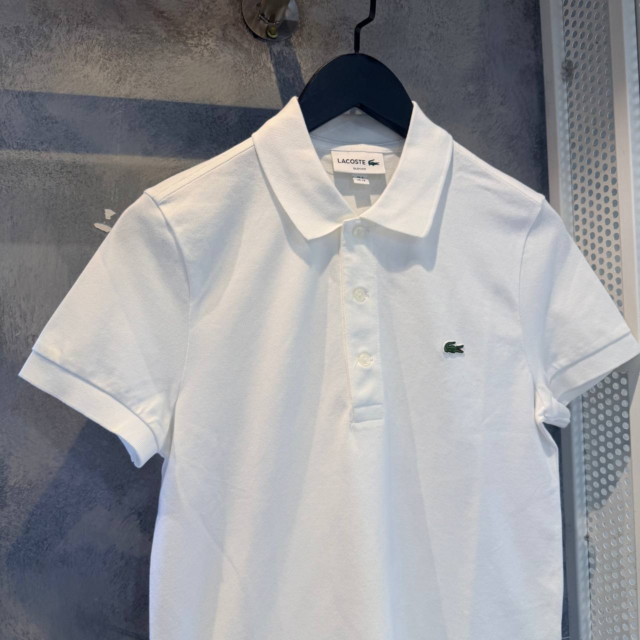 Polo Nam Lacoste Slim Fit Stretch Cotton Piqué Grey Crocodile Polo Shirt PH4014 001
