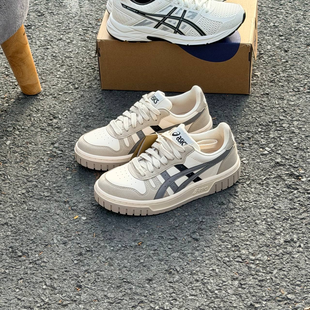 Giày Asics Court MZ ‘Cream Black Gum’ [1203a127 700]