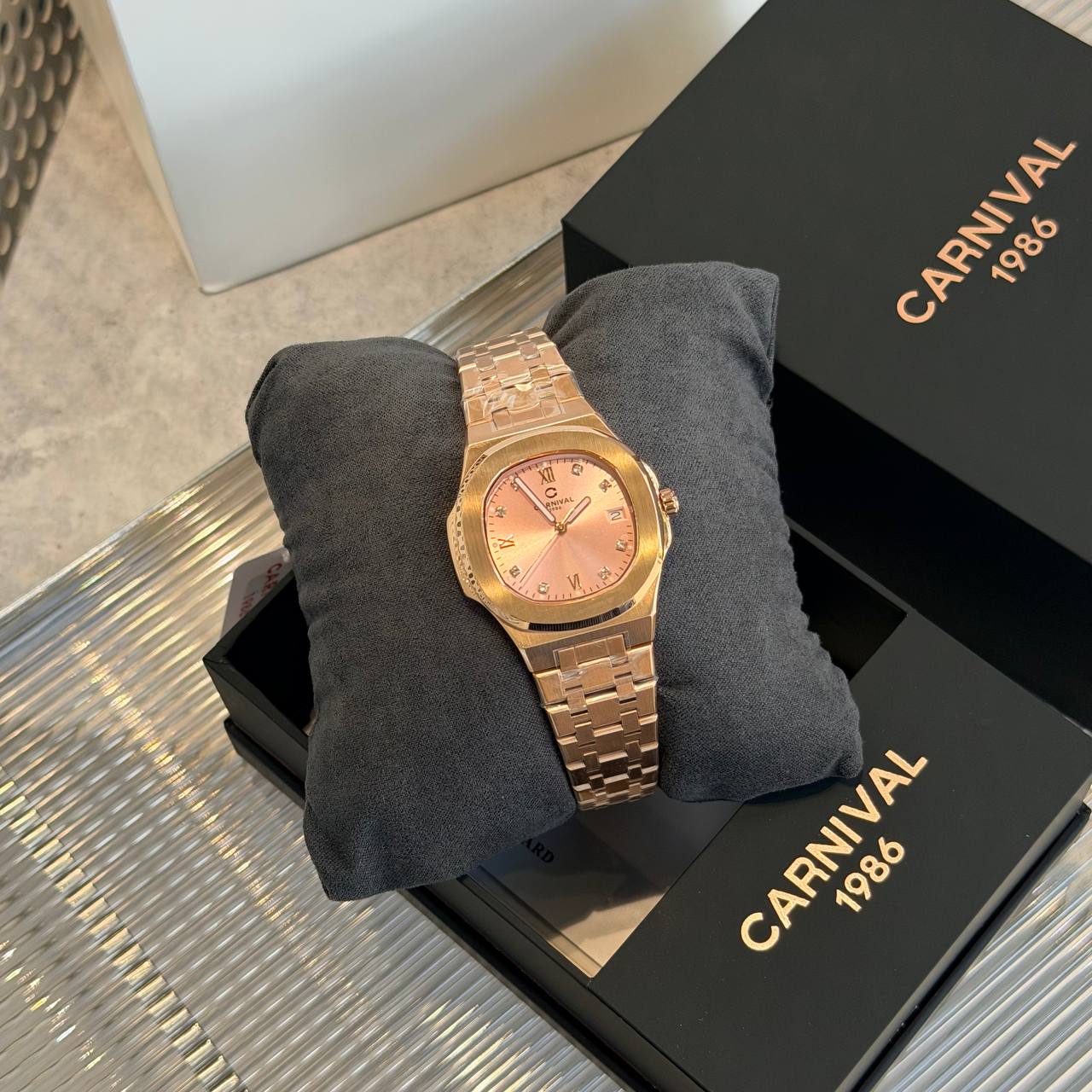 Đồng Hồ Carnival ''Brown Gold Rose'' [8160L]